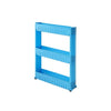 Storage Shelf Plastic Rack Three Layered Blue